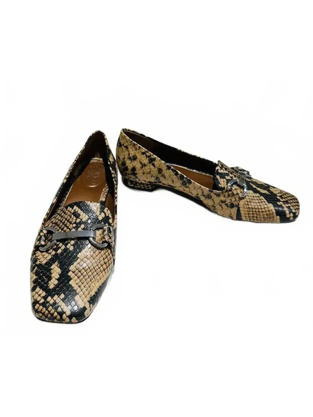 New Franco Sarto ‘Anica’ Snake Print Leather Loafers Size US6.5-EU36.5